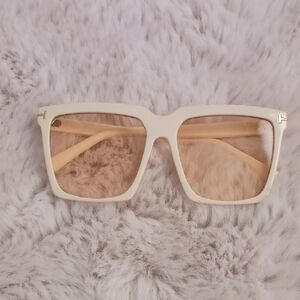 Cream Square Sunglasses